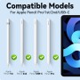 Inesore 8 puntas para Apple Pencil, puntas de repuesto de alta sensibilidad para Apple Pencil Pro/USB-C/2ª generación/1ª