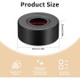6 Piezas Roseta de Cubierta Negra, Cubierta de Tubo de Grifo, Ø 25 mm Embellecedor Radiador Grifo Cubre Rosetas de Acero