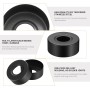 6 Piezas Roseta de Cubierta Negra, Cubierta de Tubo de Grifo, Ø 25 mm Embellecedor Radiador Grifo Cubre Rosetas de Acero