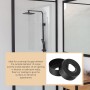 6 Piezas Roseta de Cubierta Negra, Cubierta de Tubo de Grifo, Ø 25 mm Embellecedor Radiador Grifo Cubre Rosetas de Acero