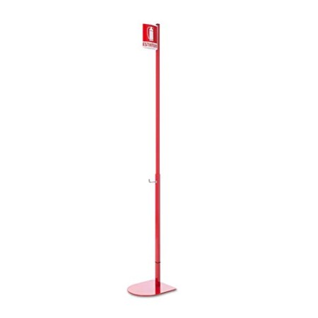 SOPORTE DE EXTINTOR DE SUELO"KITPOLE" ROJO