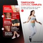 Comba Crossfit PORTENTUM con Mangos de Espuma Ergonómicos, Comba de Saltar de Longitud Ajustable y Rodamientos Rápidos - Ideal