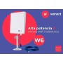 Antena WiFi Wonect W6 Doble Banda 2.4Ghz + 5 GHz con Cable USB Largo 10 Metros y Alcance Cable Exterior Longitud (10 Metros)
