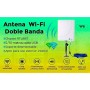 Antena WiFi Wonect W6 Doble Banda 2.4Ghz + 5 GHz con Cable USB Largo 10 Metros y Alcance Cable Exterior Longitud (10 Metros)