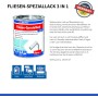 Baufan Pintura especial para azulejos 3 en 1, color blanco satinado mate, pintura para azulejos de baño, cocina y sala de estar