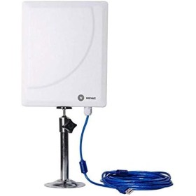 Antena WiFi Wonect W6 Doble Banda 2.4Ghz + 5 GHz con Cable USB Largo 10 Metros y Alcance Cable Exterior Longitud (10 Metros)