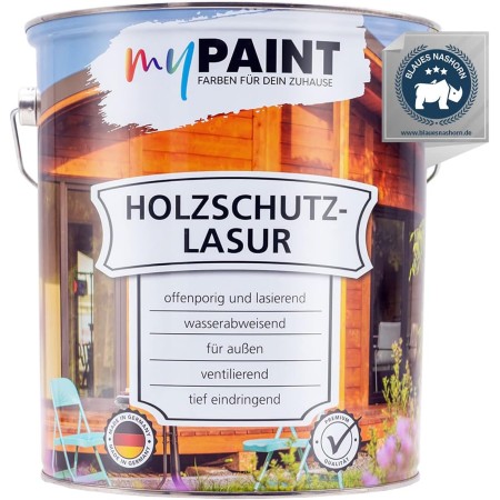 MyPaint - Barniz protector para madera exterior de 5 l – Palisandro – Barniz para madera exterior resistente a la intemperie con