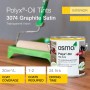 Osmo Polyx® - Medidor de tintes de aceite, aceite de cera dura 3074, acabado satinado grafito, 125 ml, aceite de madera duradero