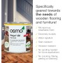Osmo Polyx® - Medidor de tintes de aceite, aceite de cera dura 3074, acabado satinado grafito, 125 ml, aceite de madera duradero
