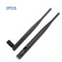 2 psc 2,4 GHz antena WiFi inalámbrica 6dBi SMA conector macho antena W