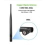 2 psc 2,4 GHz antena WiFi inalámbrica 6dBi SMA conector macho antena W