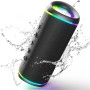 RIENOK S6 Altavoz Bluetooth Portátil Bluetooth 5.3 Potente Luces RGB Inalámbrica Emparejamiento Estéreo Apoya 128G Tarjeta TF