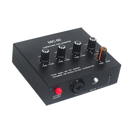Megáfono de audio musical MIC-60 con potencia de 48 V, rango de ajuste