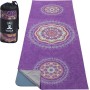MoKo Manta de Yoga, [69,5x189cm] Toalla de Yoga Antideslizante de Poliéster y Nylon con Bolsillos de Esquina para Colchonetas,