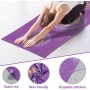 MoKo Manta de Yoga, [69,5x189cm] Toalla de Yoga Antideslizante de Poliéster y Nylon con Bolsillos de Esquina para Colchonetas,