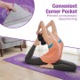 MoKo Manta de Yoga, [69,5x189cm] Toalla de Yoga Antideslizante de Poliéster y Nylon con Bolsillos de Esquina para Colchonetas,