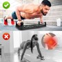 Traxenta Tabla de Flexiones, Tabla de Flexiones Multifuncional, Soporte Flexiones con Antideslizante asas y 2 Cuerdas de