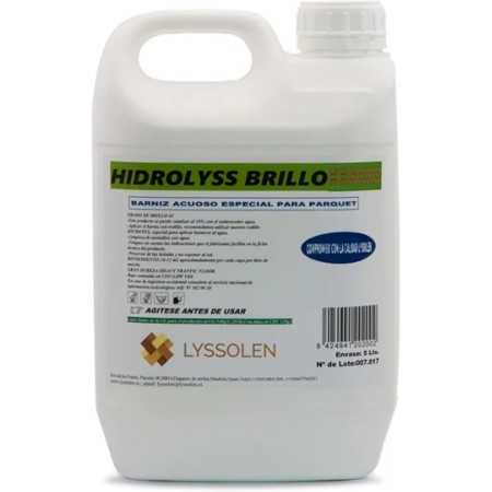 LYSSOLEN - Barniz al Agua para Parquet - Abrillantador y Reparador Madera Interior y Exterior - Protección Profesional para