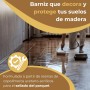 LYSSOLEN - Barniz al Agua para Parquet - Abrillantador y Reparador Madera Interior y Exterior - Protección Profesional para