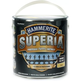 Hammerite Superia - Esmalte de metal antioxidante para interior y exterior, color marrón mate, 2,5 l