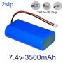 Batería de litio recargable para megáfono, 7,4 V, 3500mAh, Altavoz Blu