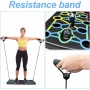 Traxenta Tabla de Flexiones, Tabla de Flexiones Multifuncional, Soporte Flexiones con Antideslizante asas y 2 Cuerdas de