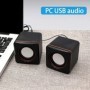 PC Pequeño Altavoz Estéreo Portátil de Escritorio Caja de Sonido Del A