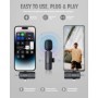 Micrófono inalámbrico 3 en 1 para iPhone, Android, micrófono Lavalier 