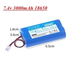 1 Uds 7,4 V 3000mah 18650 batería recargable de iones de litio con enc