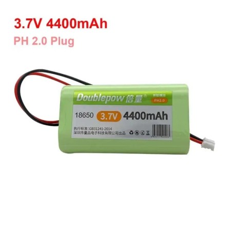 Batería de litio recargable para megáfono, 3,7 V, 18650, 4400mAh, Plac