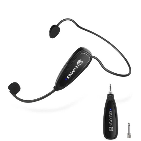 KIMAFUN-micrófono inalámbrico 2,4G para megáfono, auriculares de voz, 