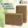 ALPIDEX Bloque de Corcho Juego de 2 Yoga Block Cork Ladrillo incl. libro electrónico con 100 ejercicios ecológico y sostenible