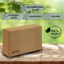 ALPIDEX Bloque de Corcho Juego de 2 Yoga Block Cork Ladrillo incl. libro electrónico con 100 ejercicios ecológico y sostenible