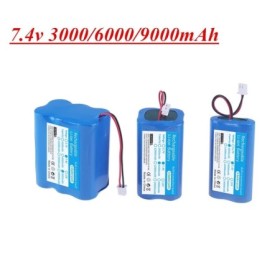 Batería de litio recargable para megáfono, 7,4 V, 18650, 6000mAh, 9000