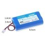Batería de litio recargable para megáfono, 7,4 V, 18650, 6000mAh, 9000