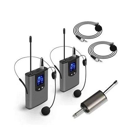 Auriculares inalámbricos portátiles con micrófono + sistema de micrófo