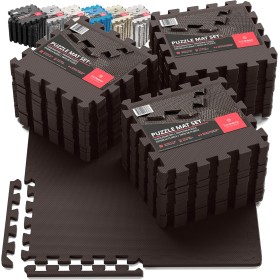 Esterilla Fitness Puzzle para Suelos de Gimnasio | Set de Protección Goma Espuma Losas Caucho para Máquinas de Deporte,