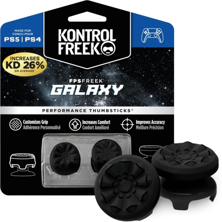 KontrolFreek FPS Freek Galaxy Black para Playstation 4 (PS4) y Playstation 5 (PS5) | Pulgarsticks de Rendimiento | 1 Talle Alto,