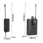 Micrófono de auriculares inalámbrico UHF con transmisor, receptor, pan