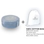 TORTUGA Meditation&Yoga - Cojín Zafu Relleno de Trigo sarraceno sostenible - Diseño con Cuerda -Altura 15cm- Funda algodón 100%