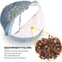 TORTUGA Meditation&Yoga - Cojín Zafu Relleno de Trigo sarraceno sostenible - Diseño con Cuerda -Altura 15cm- Funda algodón 100%