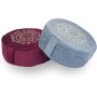 TORTUGA Meditation&Yoga - Cojín Zafu Relleno de Trigo sarraceno sostenible - Diseño con Cuerda -Altura 15cm- Funda algodón 100%