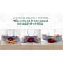 TORTUGA Meditation&Yoga - Cojín Zafu Relleno de Trigo sarraceno sostenible - Diseño con Cuerda -Altura 15cm- Funda algodón 100%