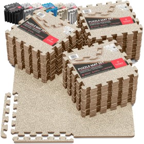 Esterilla Fitness Puzzle para Suelos de Gimnasio | Set de Protección Goma Espuma Losas Caucho para Máquinas de Deporte,