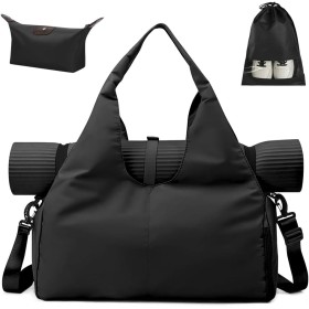 Aucuu Bolsa Gimnasio Grande, Bolsa Grande para Esterilla de Yoga, Bolsa Yoga Esterilla Mujeres Deportiva con Compartimento y