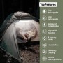Qoolife LED Lámpara Camping Recargable, 2000mAh Linterna de Plegable Inflables Solar Camping de Energía con 2 Métodos de Carga