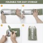 Qoolife LED Lámpara Camping Recargable, 2000mAh Linterna de Plegable Inflables Solar Camping de Energía con 2 Métodos de Carga