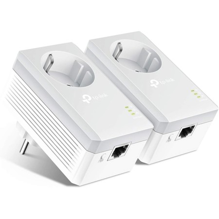 TP-Link Powerline Adapter Set TL-PA4010P KIT (600 Mbit/s, con enchufe, Fast Ethernet LAN, compatible con todos los adaptadores