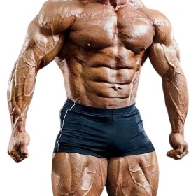 Muscle Alive Hombre Gimnasia Apretado Entrepierna 4 Culturismo Pantalones Cortos de poliéster y Lycra