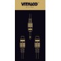 VITALCO Adaptador de 6,3 mm Mono Jack TS a 2 Conectores RCA Hembra de Audio 2 RCA Hembra a Jack Macho Estéreo